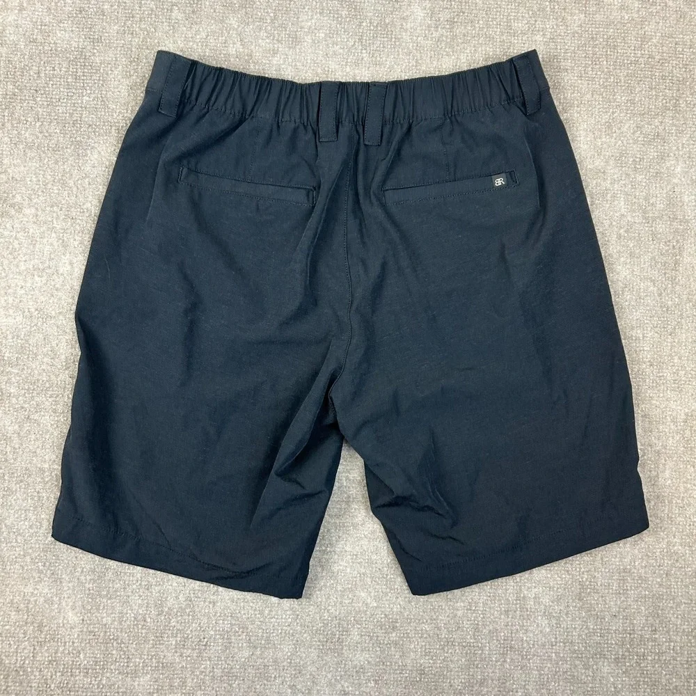 Banana Republic Chino Shorts Mens 32 Navy Slash Pocket Comfort Waistband Golf